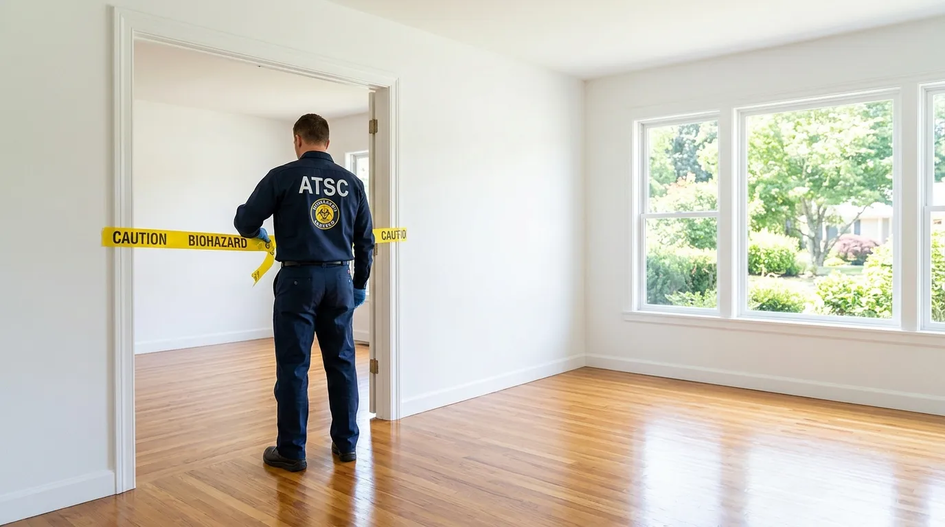 Certified biohazard cleanup crew performing Trauma Scene Cleanup in Commerce City